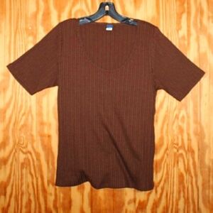 Old Navy Fitted Rib-Knit Top - Size XL - Elbow Sleeves